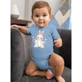 thumbnail image 2 of Bunny Mom And Babies Bodysuit Infant -Image by Shutterstock,  18 Months, 2 of 4