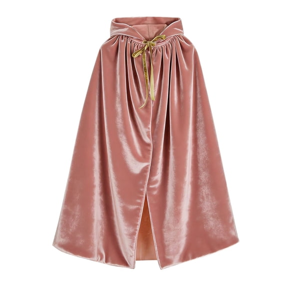 QASIEATN Classic Fit Shawl Wraps for Girls and Boys Kids Hooded Velvet Cloak Children Retro Cape Halloween Essentials Shawl Fall Fashion Accessories