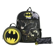 BIOWORLD DC Comic Book Batman Symbol 5-Piece Backpack Accessory Set for boys