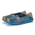 thumbnail image 4 of Tawop Women Shoes Fashion Women Ankle Strap Summer Printing Slip-On Flats Shose Blue Size 7.5, 4 of 9