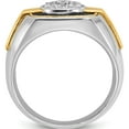thumbnail image 2 of 14K Two-Tone Ibgoodman With Black Rhodium Men's Polished And Satin 1/2 Carat Aa Quality Diamond Cluster Ringsize 10 - Jbsp, 2 of 5