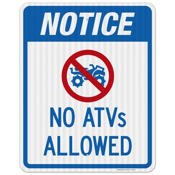 No ATV's Allowed With Symbol Sign,