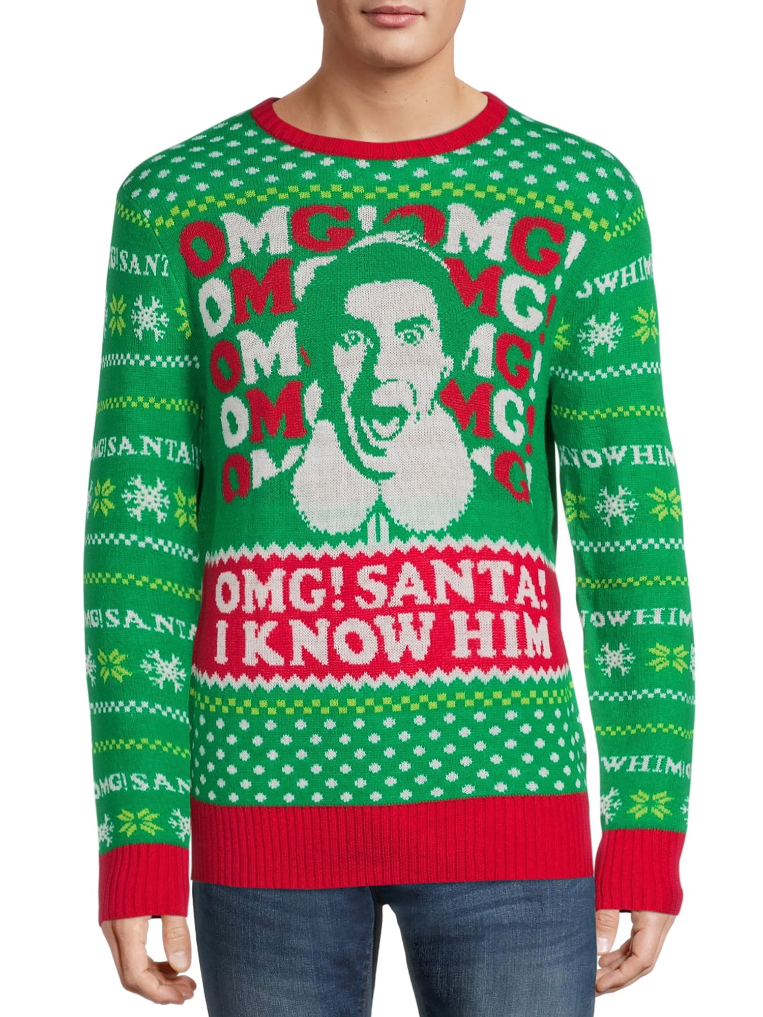Elf Men’s Santa I Know Him Sweater - Walmart.com