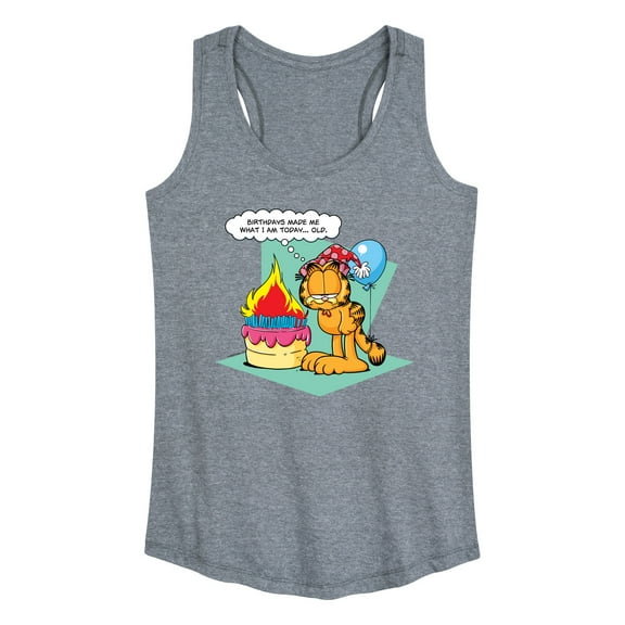 Garfield - Birthday's Make Me Old - Women's Racerback Tank Top