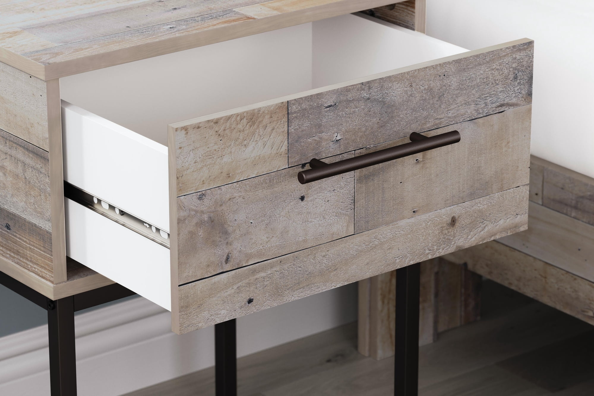 Signature Design by Ashley Casual Neilsville 1 Drawer Nightstand, Whitewash
