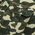 thumbnail image 4 of Penkiiy Men's Long Sleeve Button Up Camo Casual Dress Shirt Khaki Clearance, 4 of 8