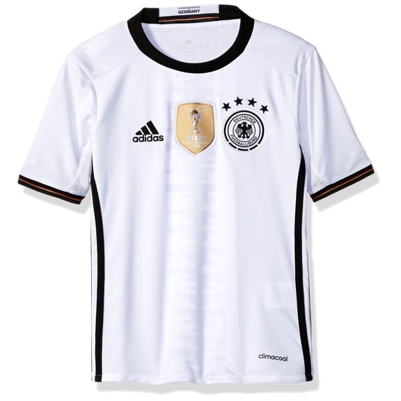 adidas Boys' Soccer Youth Germany Jersey, White/Black, X-Large