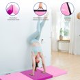 thumbnail image 3 of Matladin 6' Folding Tri-Fold Gymnastics Gym Exercise Aerobics Mat, 6ft x 2ft x 2in PU Leather Tumbling Mats(Purple&Pink), 3 of 8