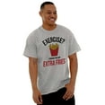 thumbnail image 4 of Exercise You Said Extra Fries Foodie Plus Size Crewneck Graphic Tee Shirt Brisco Brands 2X, 4 of 5