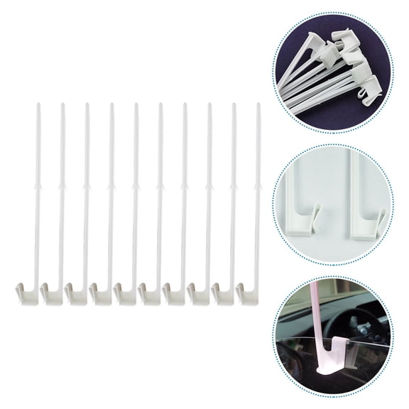 LULULION Truck Flag Pole White Plastic for Exterior Car Accessories 10Pcs