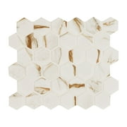 MSI Calacatta Gold Hexagon 13 in. x 11 in. Matte Porcelain Mesh Mounted Mosaic Tile