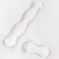 thumbnail image 1 of CHAO Reposamuñecas de gel transparente para teclado y mouse, juego de reposamuñecas de silicona blanca para teclado (blanco), 1 of 5