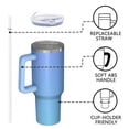 thumbnail image 4 of 40oz Tumbler with Handle and Straw, Vacuum Insulated Stainless Steel Travel Mug, Fits Car Cup Holder, Gradient Print, 4 of 6