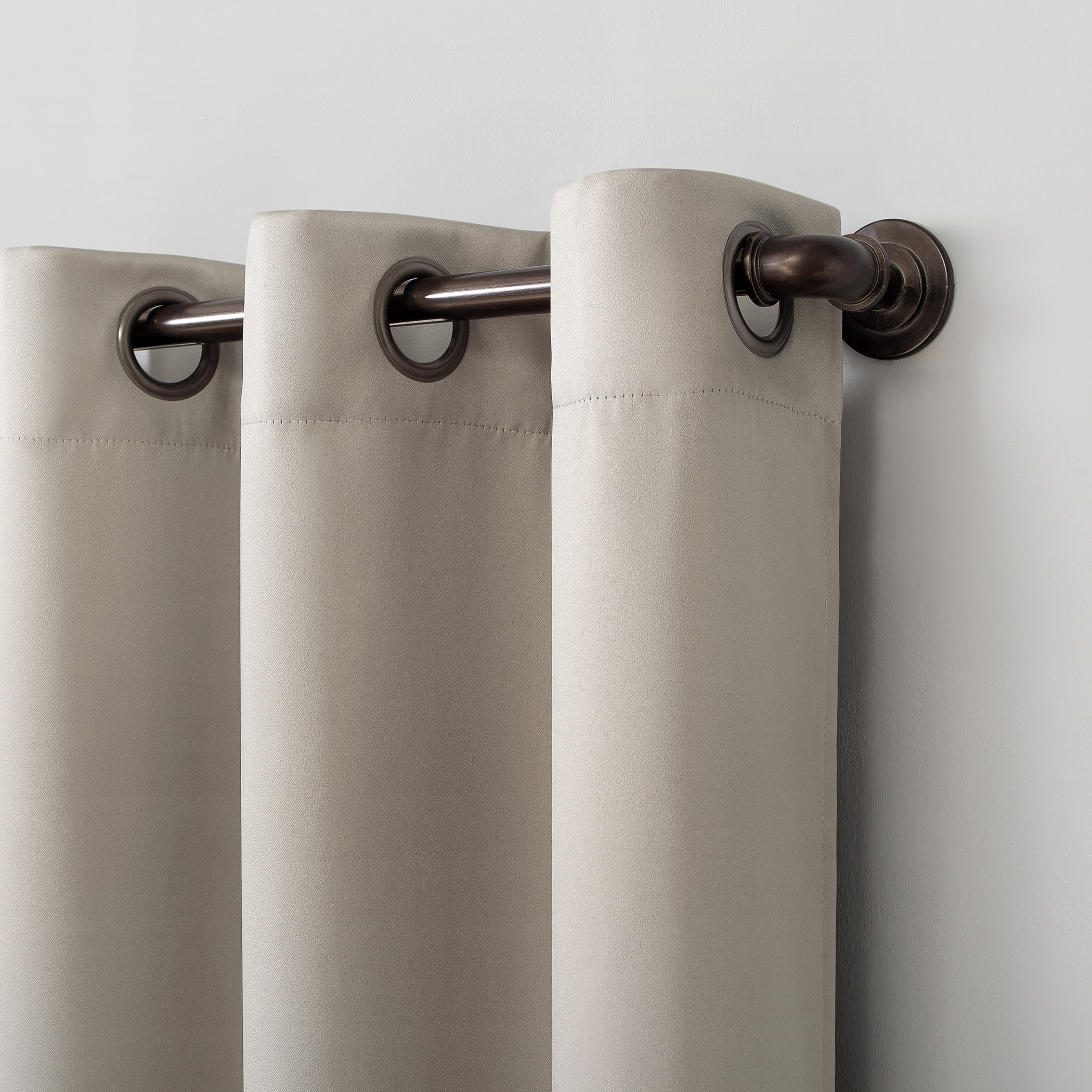 Sun Zero Avery Total 100% Blackout Grommet Curtain Panel, 40" x 63", Stone