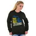 thumbnail image 4 of Hand Made in Michigan Funny Mitten Sweatshirt for Men or Women Brisco Brands X, 4 of 6
