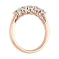 thumbnail image 2 of 1 Carat 5-Stone Diamond Wedding Band Ring in 14K Rose Gold (Ring Size 5.25), 2 of 4