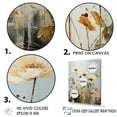thumbnail image 3 of Designart "Minimalist Melodies In Beige Wildflower Meadows" Wildflowers Floater Framed Wall Art Living Room, 3 of 5