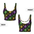 thumbnail image 5 of Picia Mardi Gras1 Sports Bra for Women,Padded Strappy Sports Bras Medium Support Yoga Bra with Removable Cups,Running Yoga Bra-XX-Large, 5 of 9