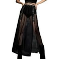 thumbnail image 1 of Aayomet Plus Size Skirts for Women Split Skirt With Hook Button (Black, XL), 1 of 5