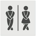 thumbnail image 1 of Funny Bathroom Unisex Men Women DIY Cookie Wall Craft Stencil - 11.5 Inch, 1 of 5
