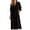 *Black, variant on ClodeEU Women's V Neck 3/4 Sleeve A Line Midi Dress with Pockets,Solid Casual Loose Summer Swing Dress Red,Women's Plus XXL