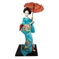 thumbnail image 4 of Muñecas geishas japonesas étnicas de 12 pulgadas, muñecas geishas japonesas orientales antiguas, chica kabuki Azul claro, 4 of 9
