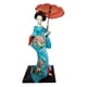thumbnail image 4 of Estatua de geisha japonesa de 12 pulgadas, muñeca geisha asiática, muñecas kimono para mesa y hogar. Azul claro, 4 of 9