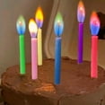 thumbnail image 3 of Birthday Cake Candles Happy Birthday Candles Colorful Candles Holders Included (12pcs), 3 of 8