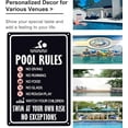 thumbnail image 3 of Pool Rules Sign Warning Swim At Your Own Risk Vintage Tin Sign for Swimming Pool Water Park Beach Decor 8x12 Inches (3097), 3 of 4