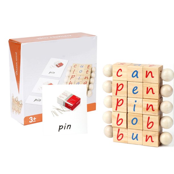 Word Puzzle Game Preschool Toys with Turnable Letter Block Word Puzzle Game Preschool Toys with Turnable Letter Block