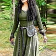 thumbnail image 2 of Vestido Medieval para mujer, Túnica Maxi de manga larga, vestido Vintage de hadas elfos, ropa gótica vikinga celta renacentista, vestido de baile de fantasía, 2 of 4