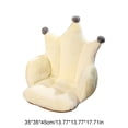 thumbnail image 3 of COM1950s Plush Chair Cushion With Backrest, Soft Seat Cushion for Office Chair, Integrated Back Support, Cozy Polyester Desk Chair Pad for Home and Study Use, 3 of 7