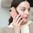thumbnail image 3 of ELEHOLD Case for iPhone 16e, RFID Blocking Slim PU Leather Wallet Case with Card Holder & Kickstand,Pink, 3 of 10