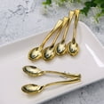 thumbnail image 2 of FONDOTIN Set of 48 Golden Disposable Plastic Spoons for Home Use with Smooth and Rounded Edges, 2 of 6