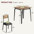thumbnail image 7 of Dining Table for 2, 3 Piece Kitchen & Dining Room Sets for Small Space, Rustic Brown, 7 of 7