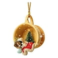thumbnail image 3 of Adorno colgante de perro navideño, estatua de perro para árbol de Navidad, decoración navideña, linda Navidad Estilo A, 3 of 9