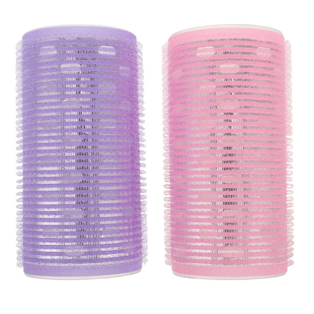 2 rizadores de pelo de plástico: rodillos jumbo para mujer, autoadherentes, sin calor, herramientas de peinado para cabello corto o largo, volumen, rizado, salón de belleza, hogar.
