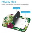 thumbnail image 3 of Square 2Pack PU Leather Tropical Plants Rosy Cruise Luggage Tag with Privacy Cover and Stainless Steel Ring - Suitable for Travel Handbags Backpacks Luggage Tags, 3 of 6