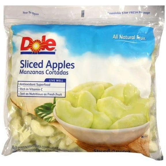 Dole Individual Quick Frozen Sliced Apple, Count 1, 5 Pound -- 2 per Case