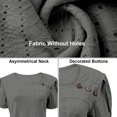 thumbnail image 4 of Camisas de Color Sólido para las Mujeres Manga Corta Cuello V Tops Casuales Blusa de Verano, Transpirable Hecha para Más Camisa Mujer Primavera Moda Tee Uso Diario, 4 of 9