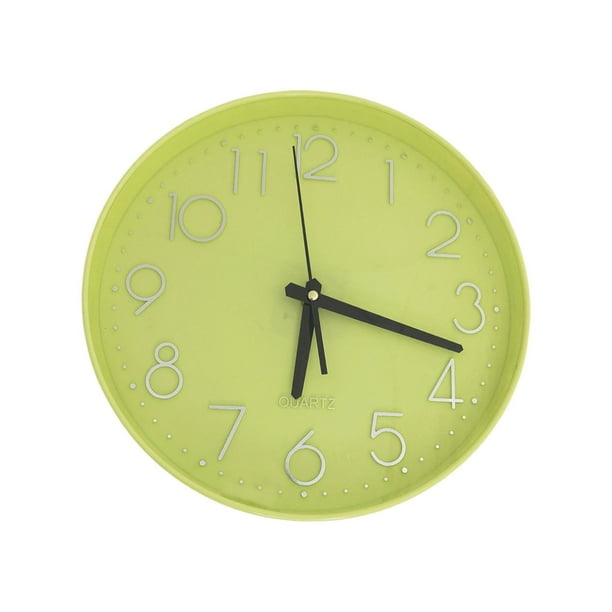 Reloj de Pared Clásico Función con Cuarzo verde