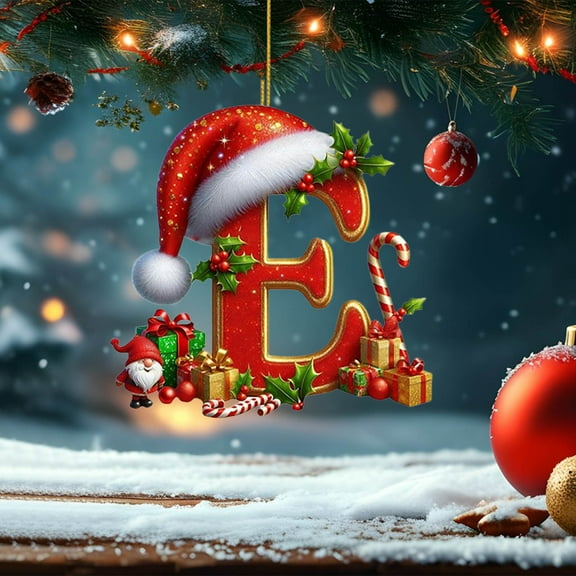 Personalized Christmas Ornament under $5! Bzdzmqm 26 Letters Christmas Tree Ornaments, Acrylic Alphabet Xmas Decor, Personalized DIY Christmas Pendants, Holiday Home Decoration Set, Custom Letter