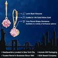 thumbnail image 2 of Gem Stone King 14K Yellow Gold Pink Zirconia Earrings for Women | 2.56 Cttw | Gemstone Birthstone | Round 7MM, 2 of 6