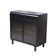 thumbnail image 6 of Modern Sideboard Buffet Cabinet with Tempered Figured Glass Doors, Top, Inner Shelves, Metal Frame Storage Console for Dining Room, Kitchen, Living Room, 6 of 9