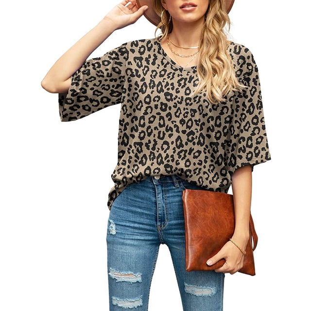Blusa para mujer Tops Camisa suelta con cuello en V y manga acampanada 3/4 Xemadio WRHS-179-1