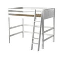 thumbnail image 2 of Camaflexi Full Size High Loft Bed - Panel Headboard - White Finish, 2 of 5