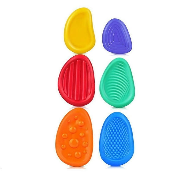 6Pack Sensory Stone Fidget Toys Textured Worry Stone