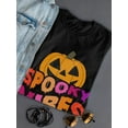 thumbnail image 3 of Spooky Vibes. Retro Pumpkin T-Shirt Women -Image by Shutterstock, Female x-Large, 3 of 4