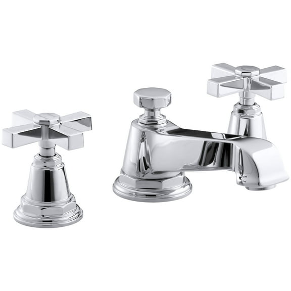 Open Box Kohler K-13132-3A Pinstripe Pure Widespread Bathroom Faucet - Chrome