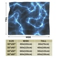 thumbnail image 3 of Kll Fleece Blanket Plush Throw Blanket Blue Lightning,Soft Fuzzy Cozy Flannel Blanket For Couch Sofa Bed.(80"X60"), 3 of 9
